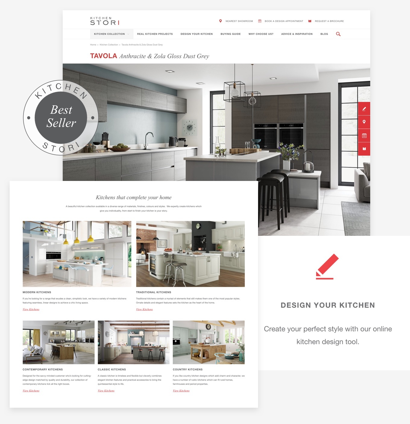 Kitchen Stori, Web Design, UX Design, Eyekiller